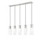Z-Lite Alton Linear Chandelier, 5-Light, 4.75 In.W x 42 In.L x 14.25 In.H, Brushed Nickel/Clear+Frosted 824P-5L-BN - alternate 6